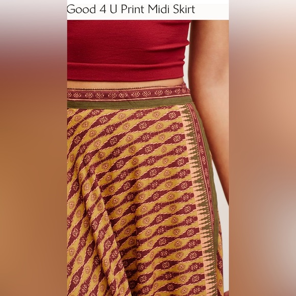 Free People Print MIDI Wrap Skirt - Picture 8 of 13